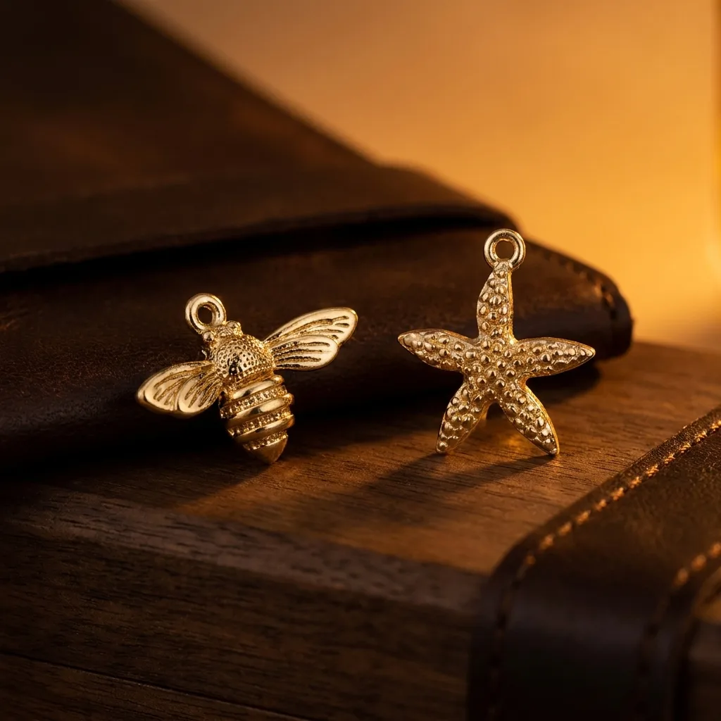 Brass Animal Charms, Pair
