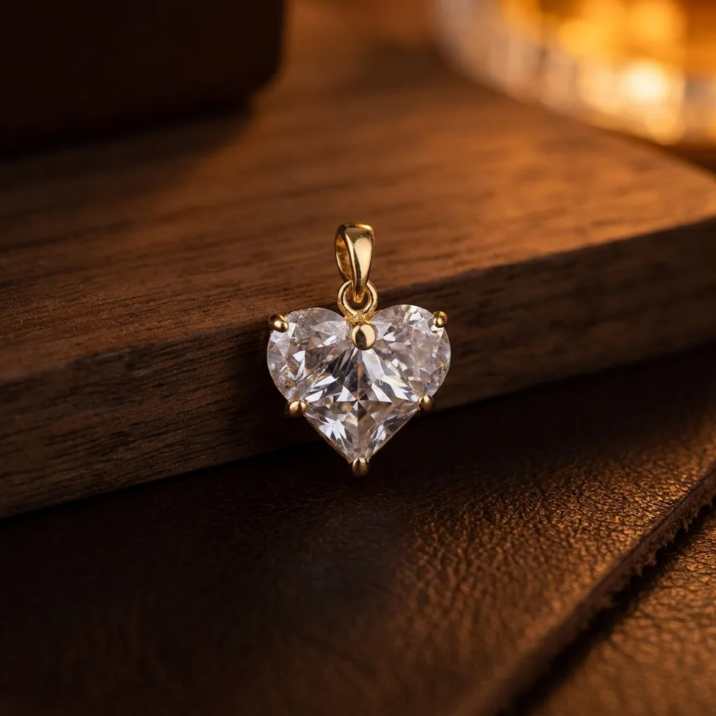 Brass Heart Charm Pendant