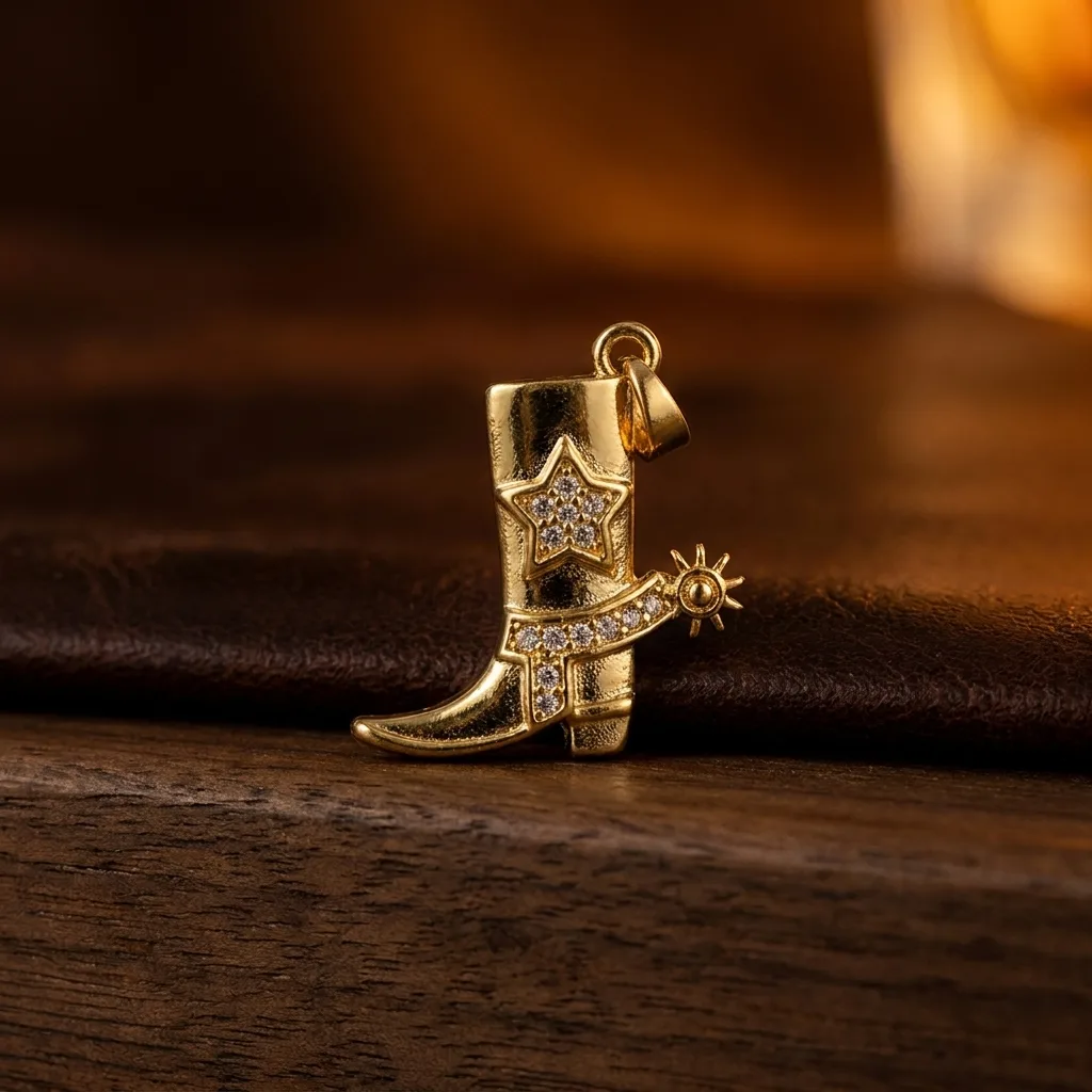 Brass Horseshoe & Boot Charm