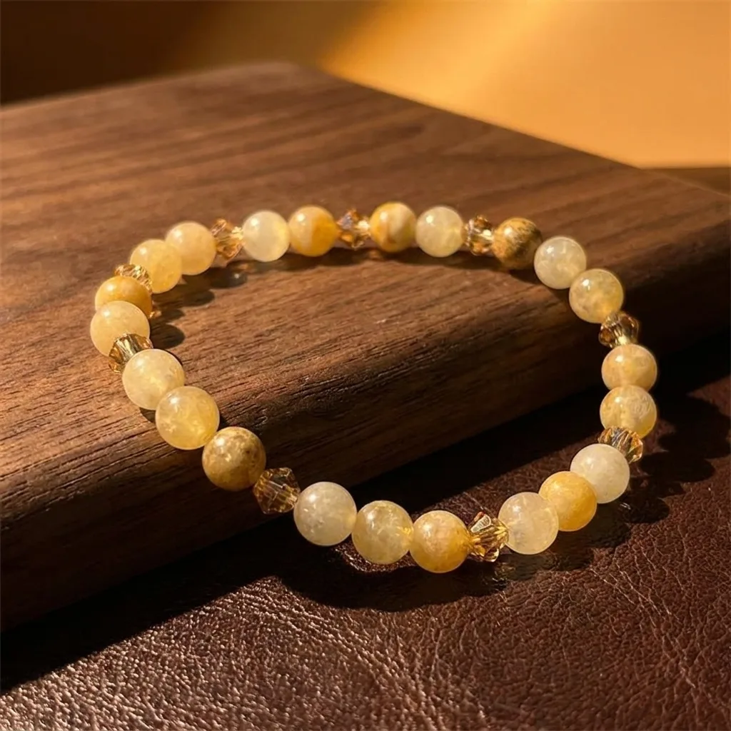 Citrine Bead Bracelet, 6mm