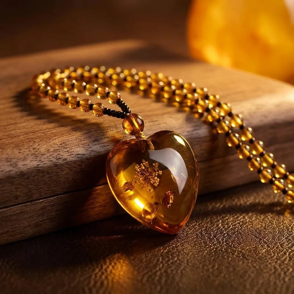 Honey Heart Drop Necklace