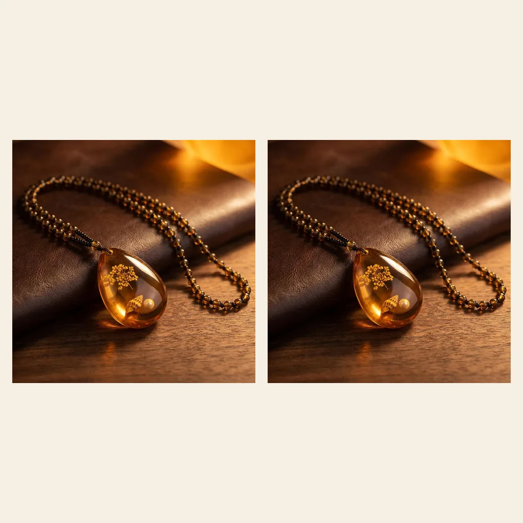 Honey-Tone Bead Necklace