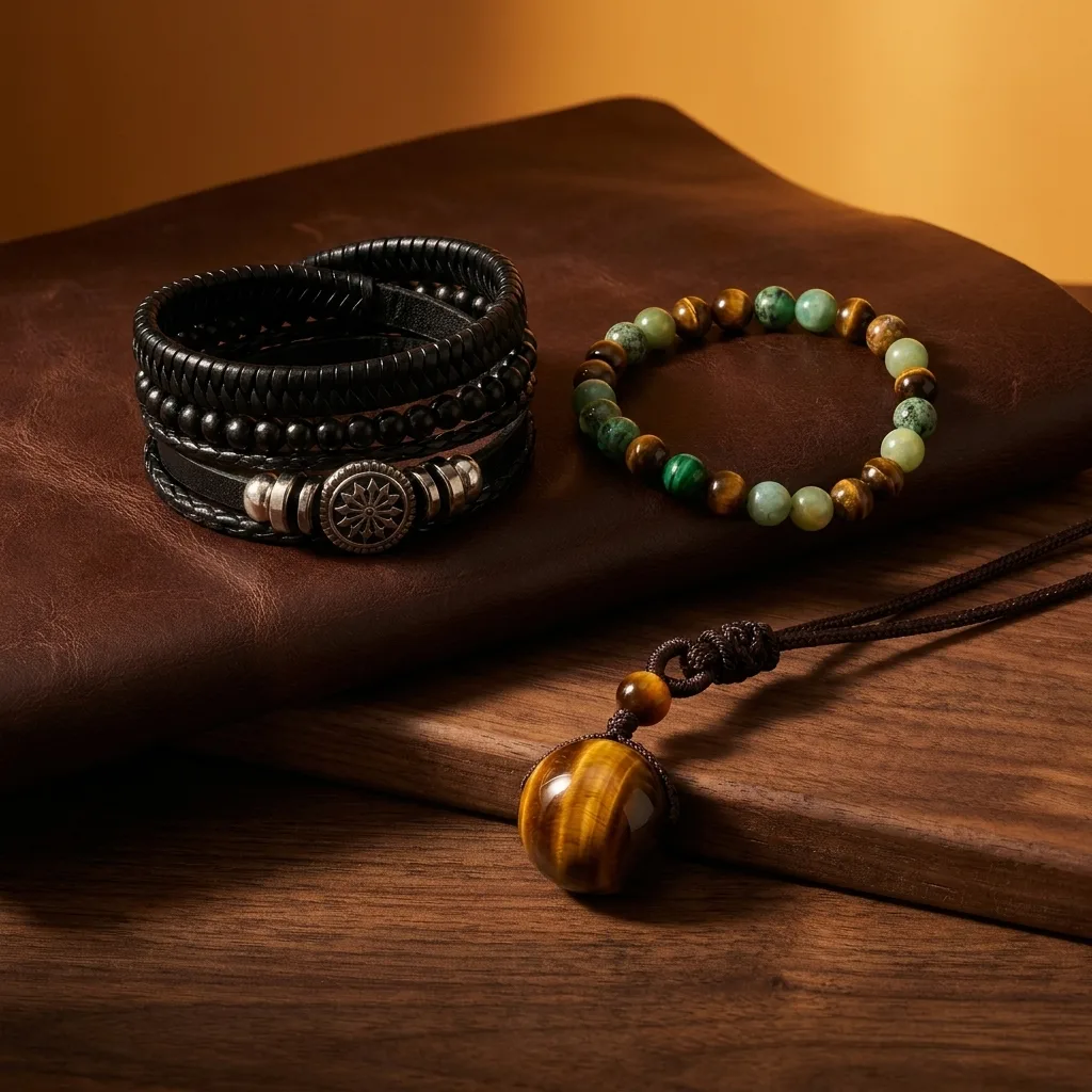 Leather & Stone Set