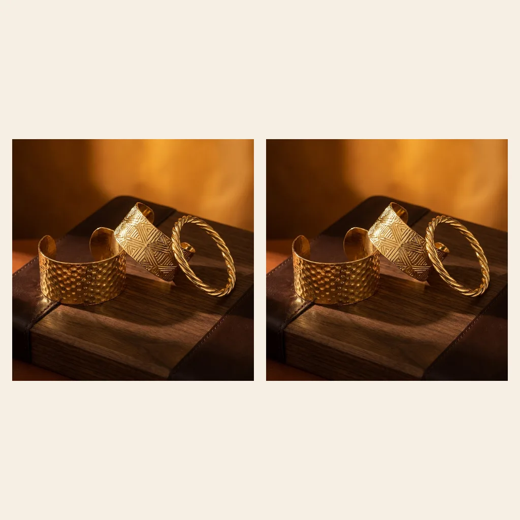 Metal Cuff Trio