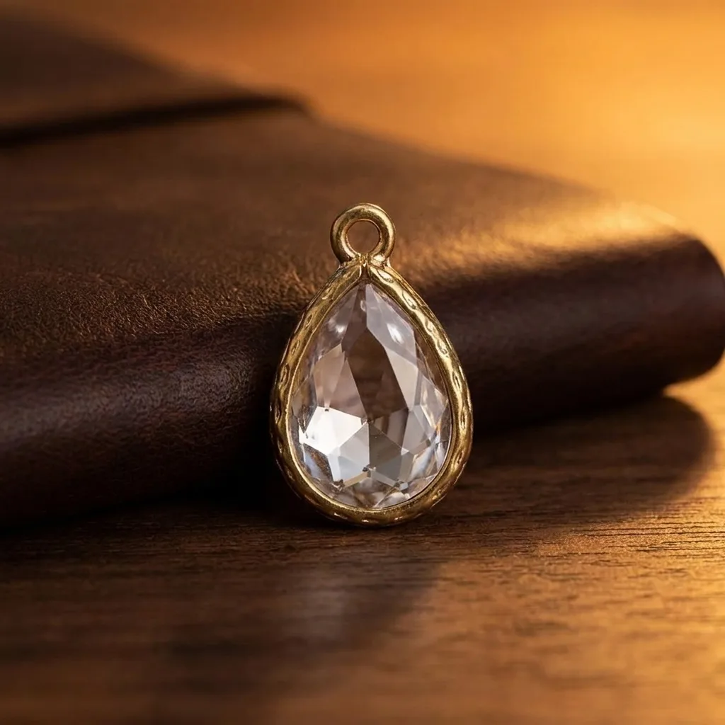 Sea Glass Teardrop Charm