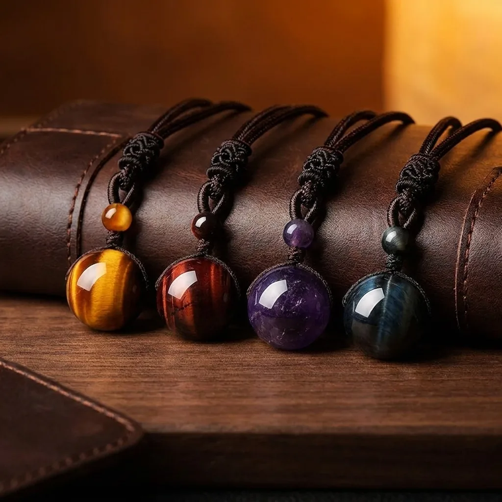 Stone Pendant on Braided Cord