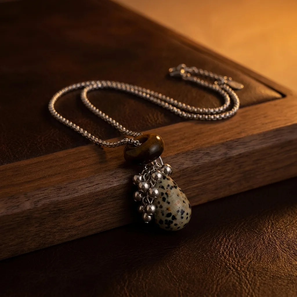 Tiger Eye Teardrop Necklace