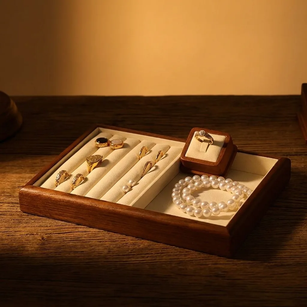 Wooden Jewelry Organizer Tray