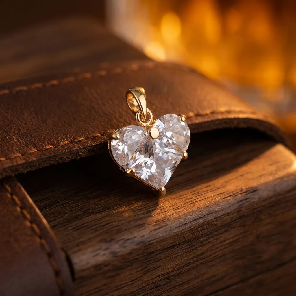 Zircon Heart Charm